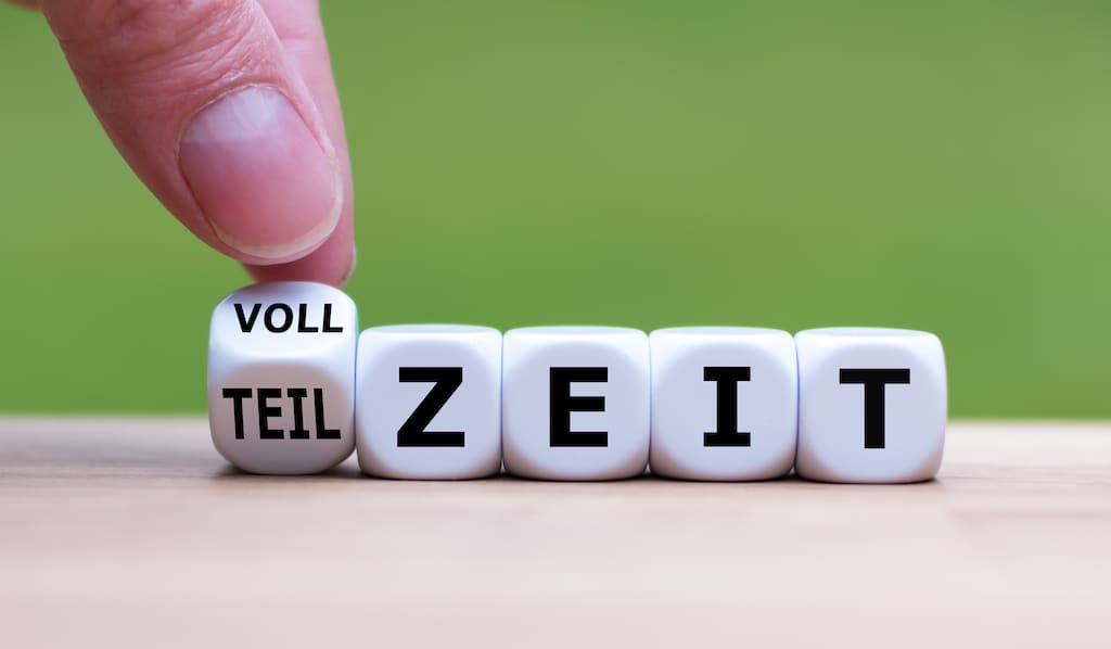 Würfel Vollzeit und Teilzeit